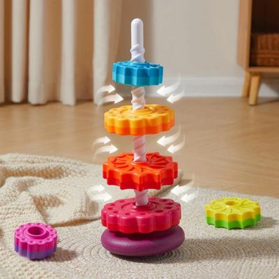 Jouet-bebe-pyramide-a-empiler-rotation