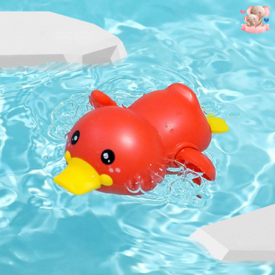 Jouet-de-bain-canard-rouge