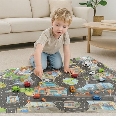 Tapis circuit voiture | Aventure Ludique