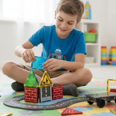 Jeu de construction magnétique | Créatif Junior