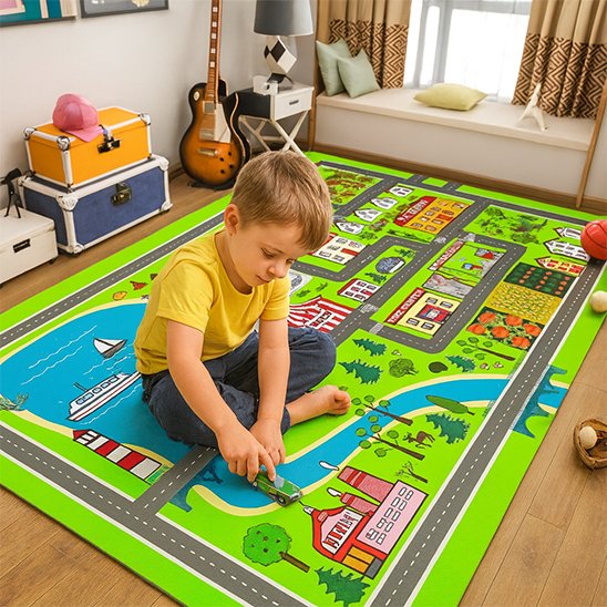 Tapis circuit voiture | Ăducatif