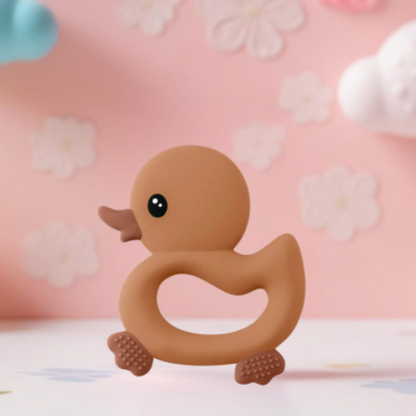 anneau-de-dentition-canard-marron-adorable